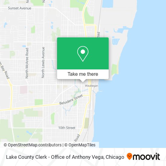 Lake County Clerk - Office of Anthony Vega map