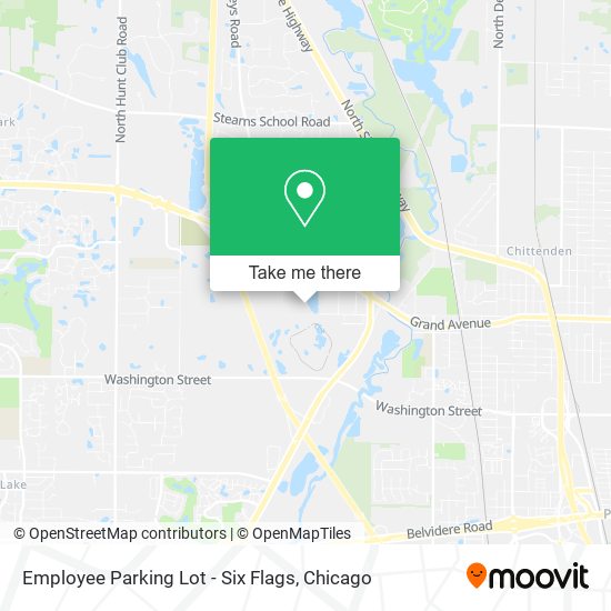 Employee Parking Lot - Six Flags map