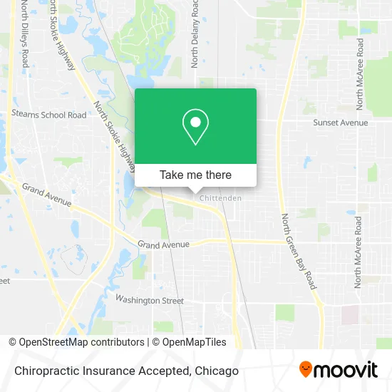 Chiropractic Insurance Accepted map