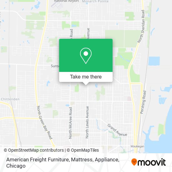 Mapa de American Freight Furniture, Mattress, Appliance