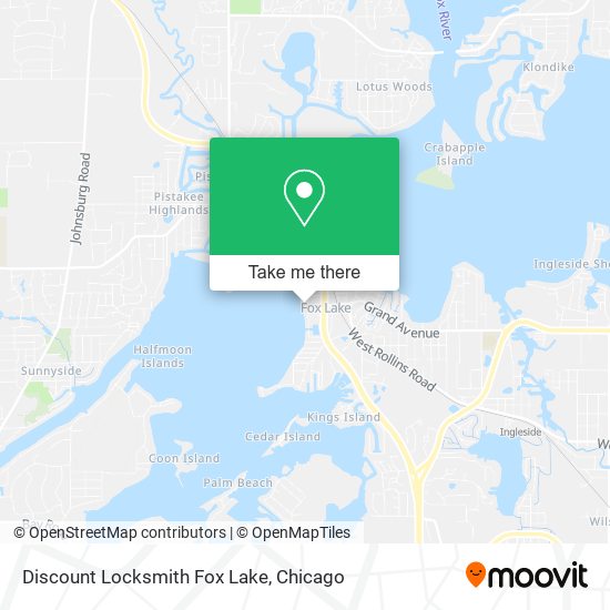 Discount Locksmith Fox Lake map