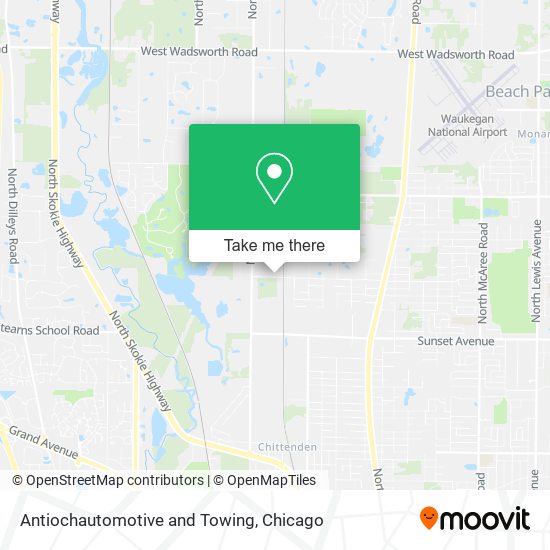Antiochautomotive and Towing map
