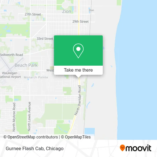 Gurnee Flash Cab map