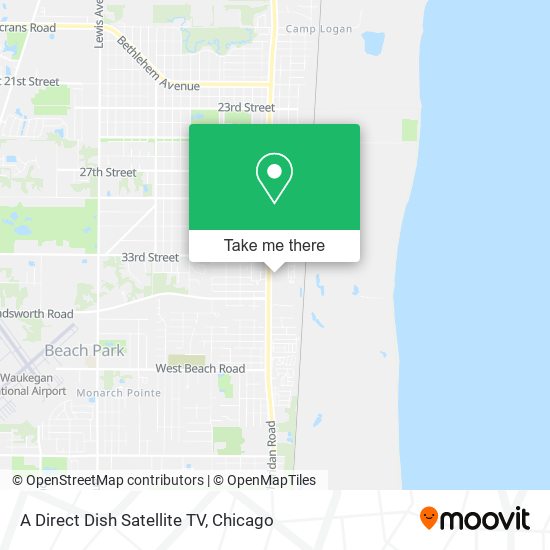 A Direct Dish Satellite TV map