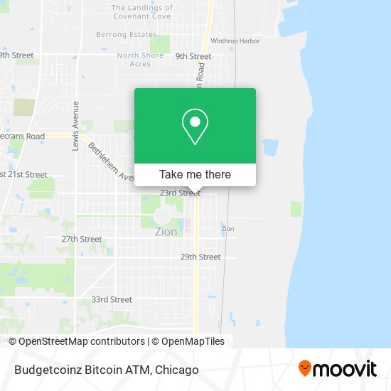 Mapa de Budgetcoinz Bitcoin ATM