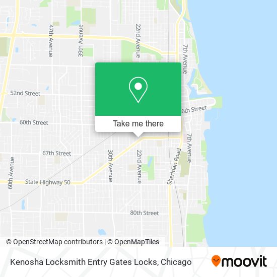 Kenosha Locksmith Entry Gates Locks map