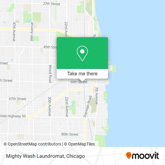 Mapa de Mighty Wash Laundromat
