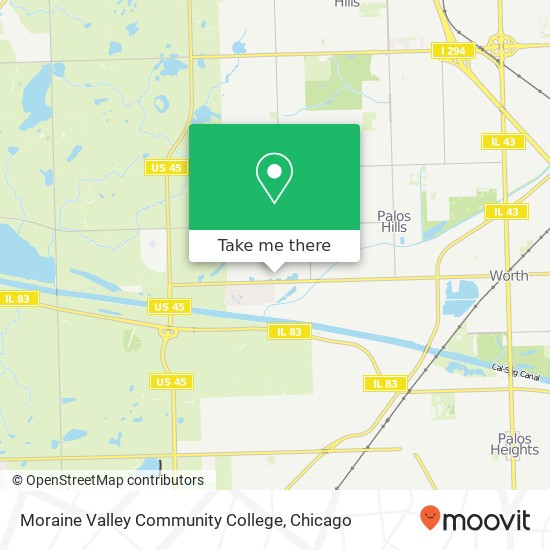 Moraine Valley Community College map