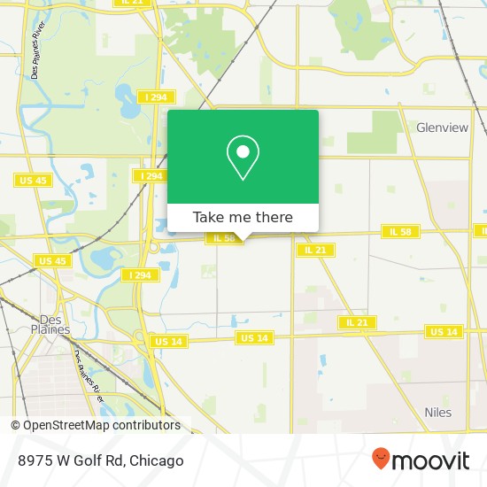 Mapa de 8975 W Golf Rd