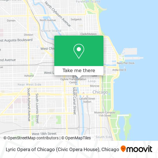 Lyric Opera of Chicago (Civic Opera House) map