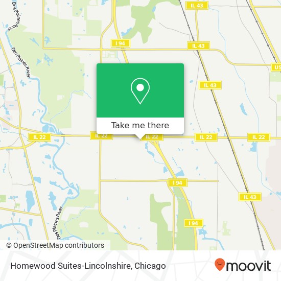 Mapa de Homewood Suites-Lincolnshire