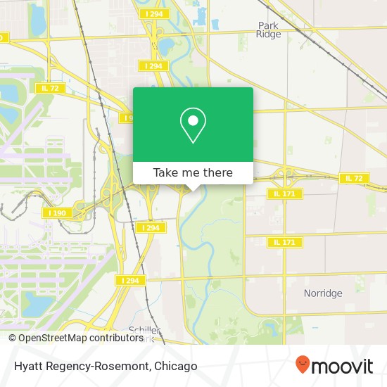 Hyatt Regency-Rosemont map