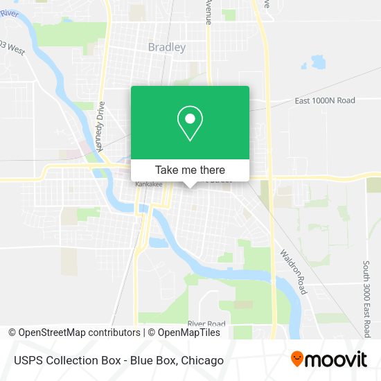 USPS Collection Box - Blue Box map