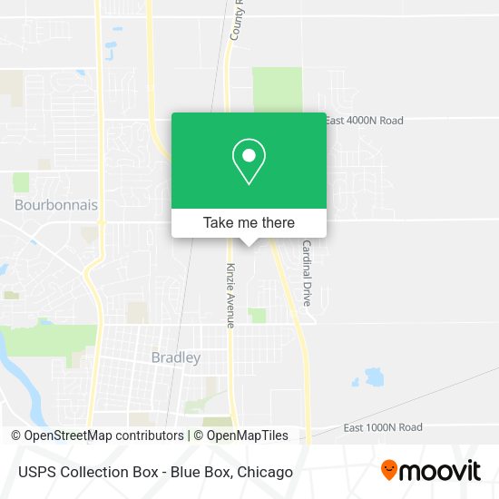 USPS Collection Box - Blue Box map