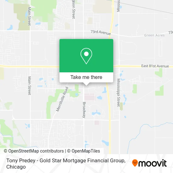 Tony Predey - Gold Star Mortgage Financial Group map