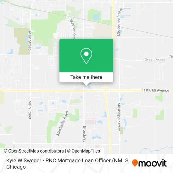 Mapa de Kyle W Sweger - PNC Mortgage Loan Officer