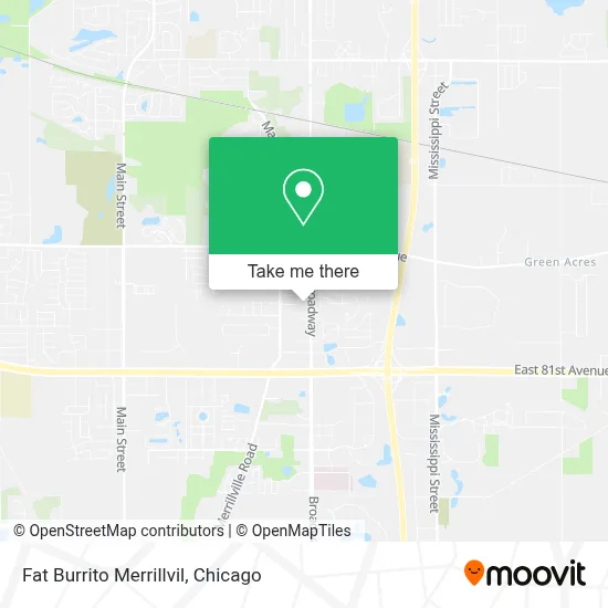 Fat Burrito Merrillvil map