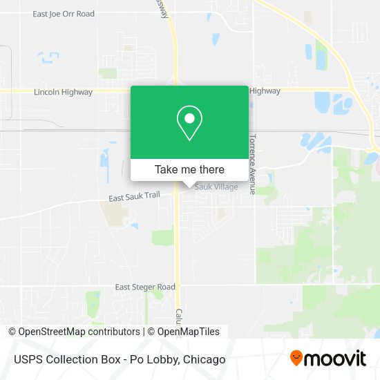 USPS Collection Box - Po Lobby map