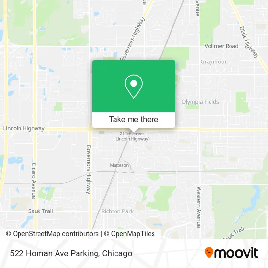522 Homan Ave Parking map