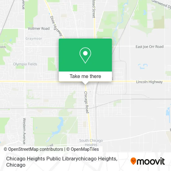 Mapa de Chicago Heights Public Librarychicago Heights