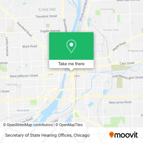 Secretary of State Hearing Offices map
