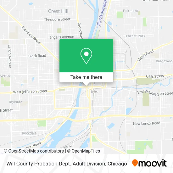 Mapa de Will County Probation Dept. Adult Division