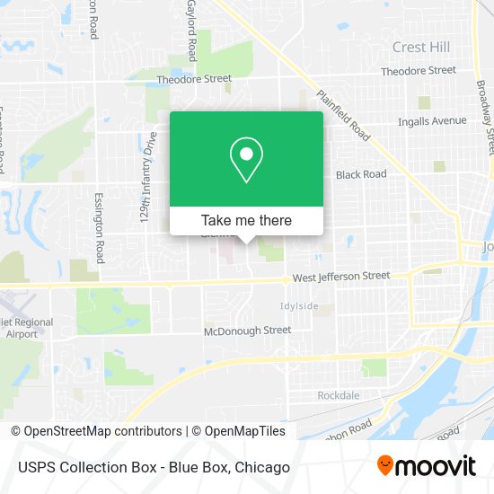 USPS Collection Box - Blue Box map