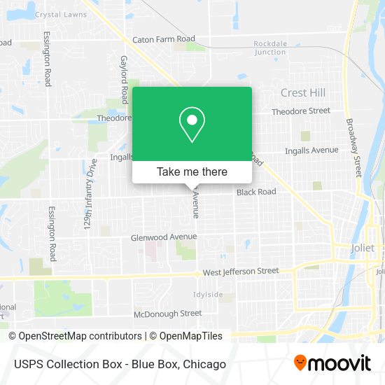 USPS Collection Box - Blue Box map