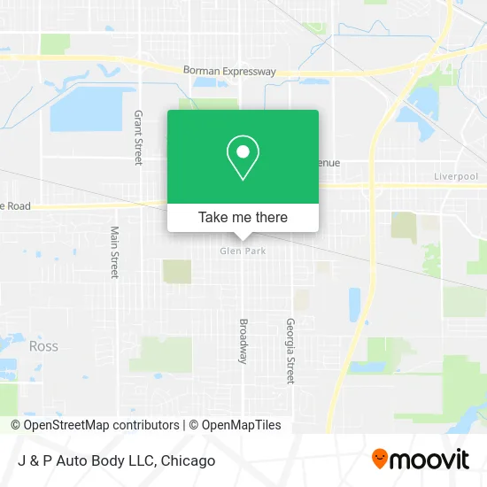 J & P Auto Body LLC map