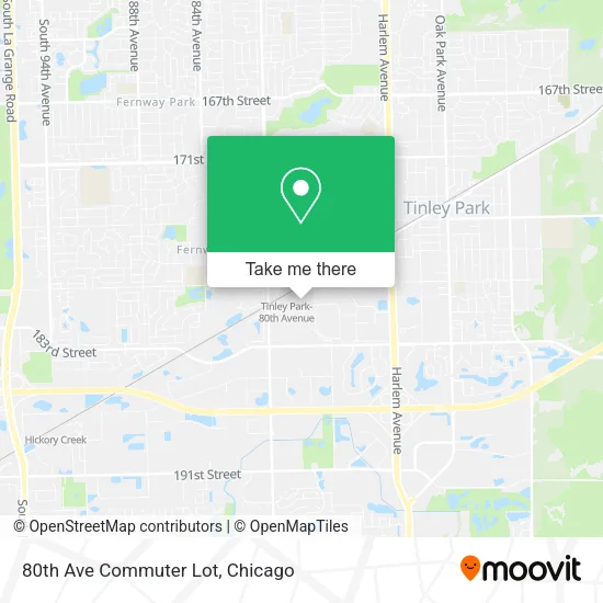 80th Ave Commuter Lot map