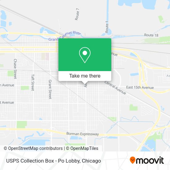 USPS Collection Box - Po Lobby map