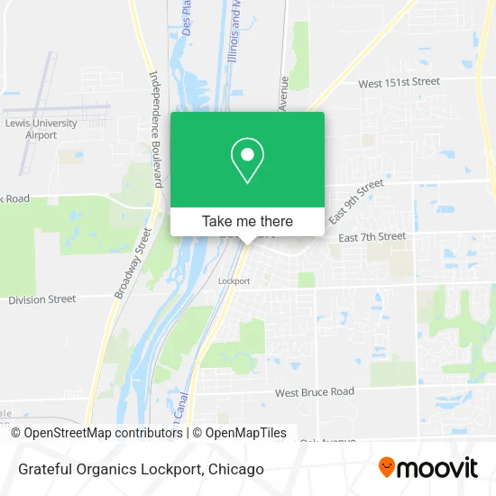 Grateful Organics Lockport map