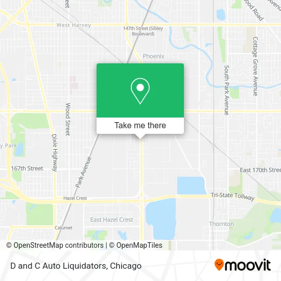 D and C Auto Liquidators map