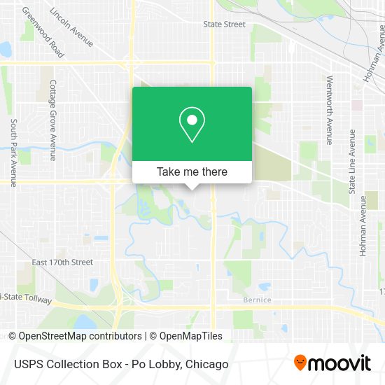 USPS Collection Box - Po Lobby map