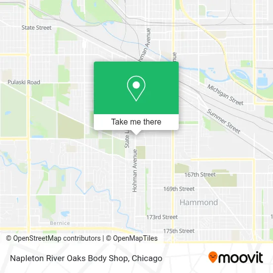Napleton River Oaks Body Shop map
