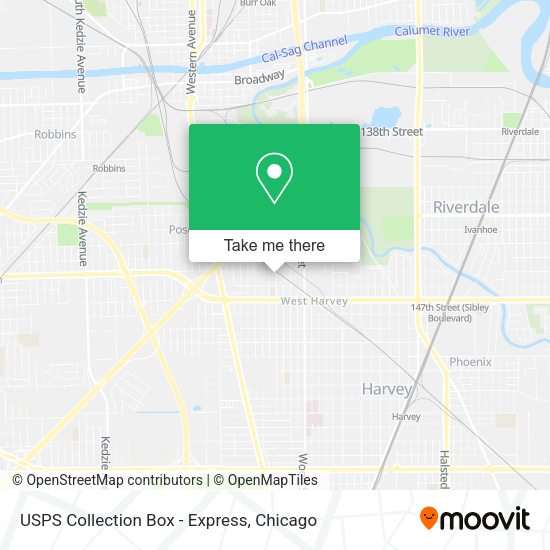 USPS Collection Box - Express map
