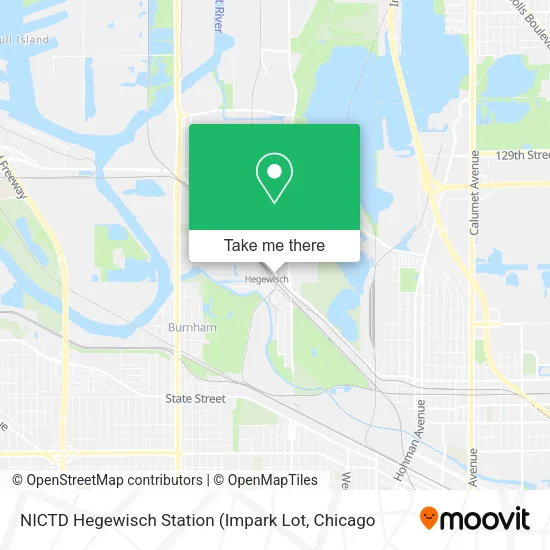 NICTD Hegewisch Station map