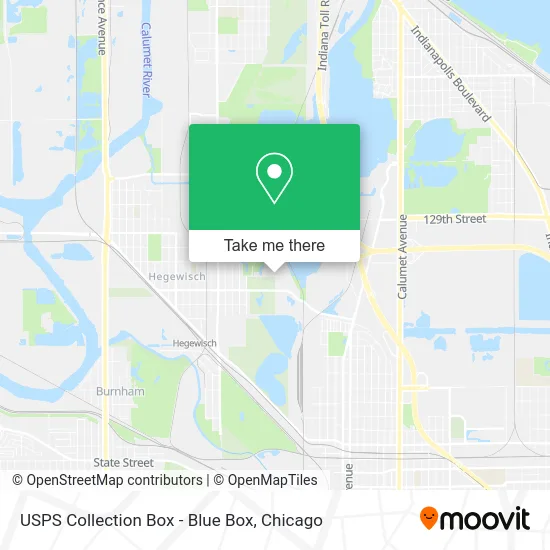 USPS Collection Box - Blue Box map