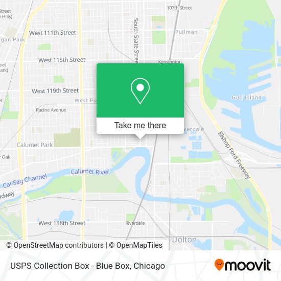 USPS Collection Box - Blue Box map