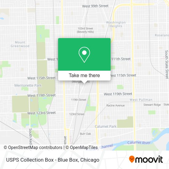 USPS Collection Box - Blue Box map