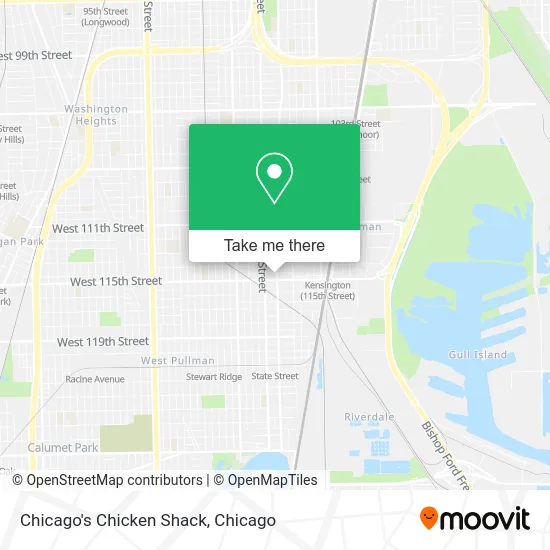 Chicago's Chicken Shack map