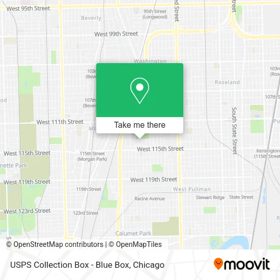 USPS Collection Box - Blue Box map