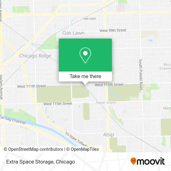 Extra Space Storage map