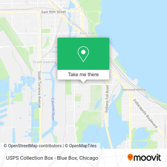 USPS Collection Box - Blue Box map