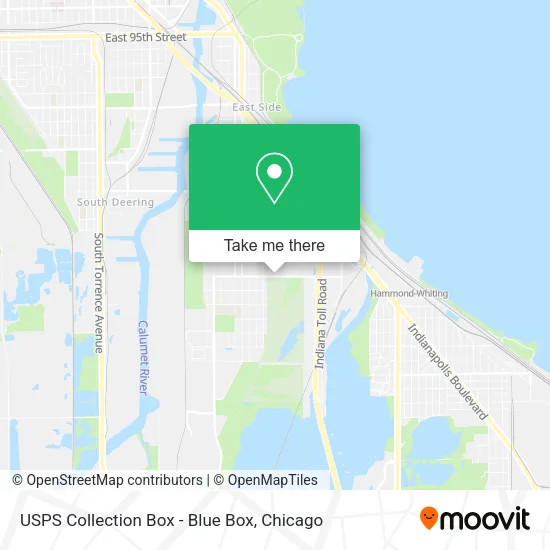 USPS Collection Box - Blue Box map