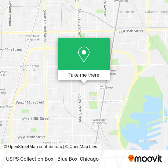 USPS Collection Box - Blue Box map