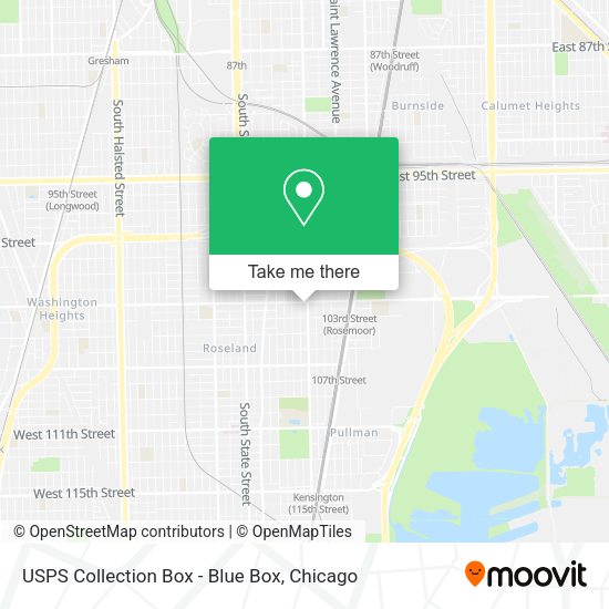 USPS Collection Box - Blue Box map
