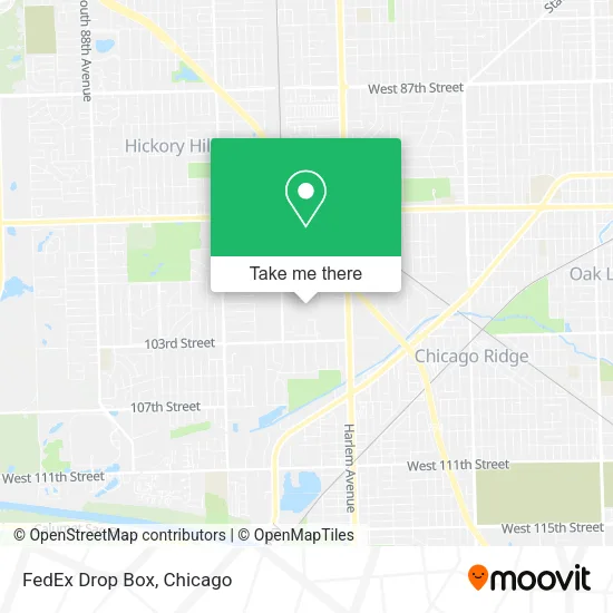 Mapa de FedEx Drop Box