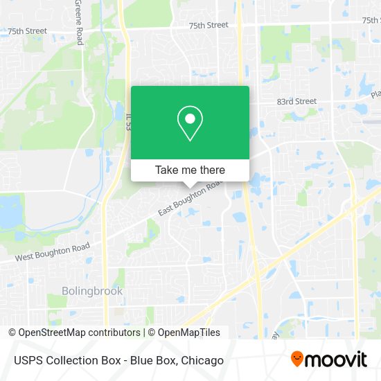 USPS Collection Box - Blue Box map