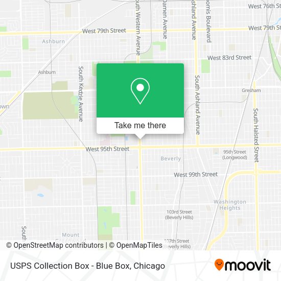 USPS Collection Box - Blue Box map